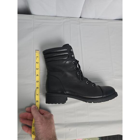 Express Y2K Chunky Women's 8 Combat Boots Goth Grunge Lace‎ Steam Punk - Picture 12 of 16